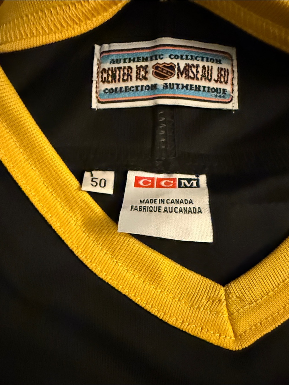 CCM Black and Yellow  Jaromir Jagr Hockey Jersey with Penguin Crest - Picture 2 of 4